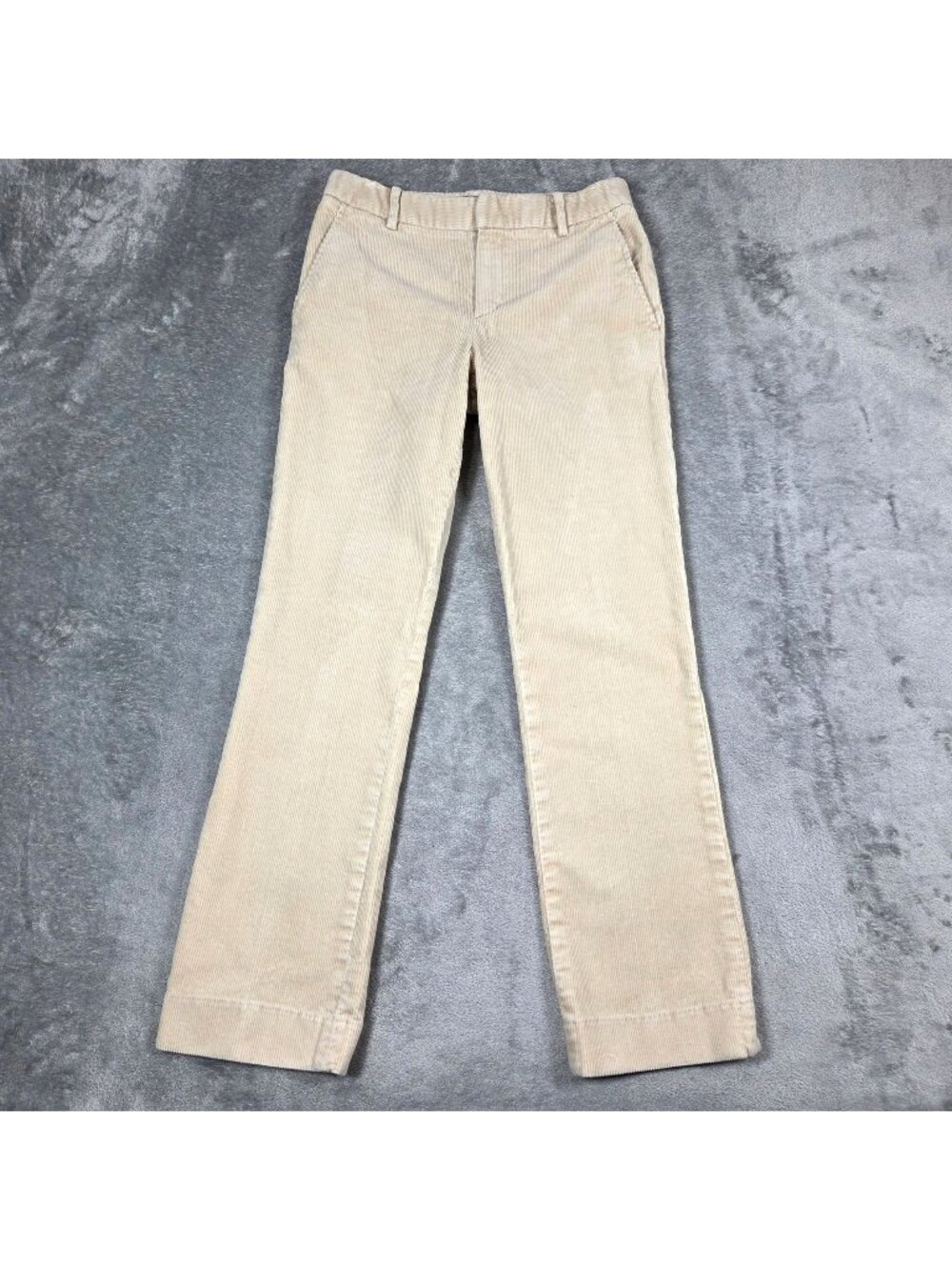 Vintage Lauren Ralph Lauren Pants Womens 4 Petite Cream Corduroy Stretch 90s